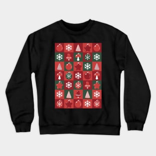 Festive pattern with Christmas ornaments Crewneck Sweatshirt